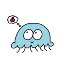 水色のくらげ（個別スタンプ：17）