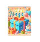 Happy Birthday！ Blue sky BIGSticker（個別スタンプ：20）