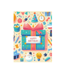 Happy Birthday！ Blue sky BIGSticker（個別スタンプ：22）