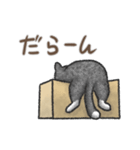 猫とダンボールのスタンプ（個別スタンプ：15）