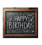 Happy Birthday chalkboard Sticker（個別スタンプ：2）