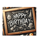 Happy Birthday chalkboard Sticker（個別スタンプ：5）