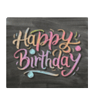 Happy Birthday chalkboard Sticker（個別スタンプ：16）