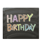 Happy Birthday chalkboard Sticker（個別スタンプ：17）