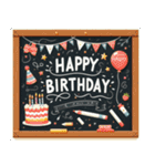 Happy Birthday chalkboard Sticker（個別スタンプ：20）