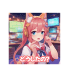 普段使いできる猫耳な女の子（個別スタンプ：15）