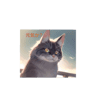 ネコの挨拶 Cat Greeting Stamps（個別スタンプ：3）