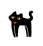 Black cat with red ribbon（個別スタンプ：14）