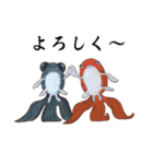 戯画金魚（個別スタンプ：3）