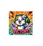 Cat in FPS Action: Anime Stickers（個別スタンプ：1）