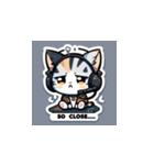 Cat in FPS Action: Anime Stickers（個別スタンプ：3）