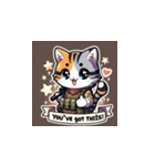 Cat in FPS Action: Anime Stickers（個別スタンプ：5）