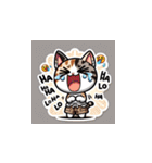 Cat in FPS Action: Anime Stickers（個別スタンプ：7）