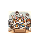 Cat in FPS Action: Anime Stickers（個別スタンプ：8）