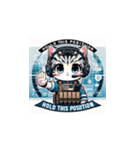 Cat in FPS Action: Anime Stickers（個別スタンプ：18）