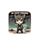 Cat in FPS Action: Anime Stickers（個別スタンプ：25）