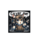 Cat in FPS Action: Anime Stickers（個別スタンプ：26）