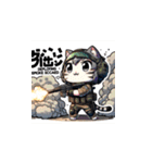 Cat in FPS Action: Anime Stickers（個別スタンプ：30）