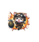 Cat in FPS Action: Anime Stickers（個別スタンプ：31）