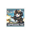 Cat in FPS Action: Anime Stickers（個別スタンプ：32）