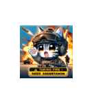 Cat in FPS Action: Anime Stickers（個別スタンプ：35）