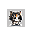 Cat in FPS Action: Anime Stickers（個別スタンプ：39）