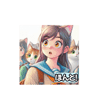 猫耳ギャル女子高生（個別スタンプ：7）