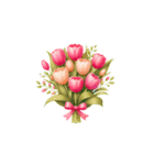 チューリップお花アートスタンプ（個別スタンプ：3）
