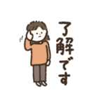 くれよんで描いてみた（あいさつ）（個別スタンプ：3）