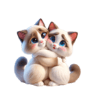 3D Art Cat Friends Ragdoll Simple（個別スタンプ：11）