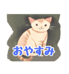 水彩画の猫  1（個別スタンプ：9）