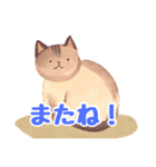 水彩画の猫  1（個別スタンプ：12）