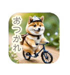 サイクリング柴犬の日常（個別スタンプ：14）