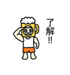 酔っ払いのビールマン（個別スタンプ：4）