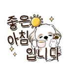 シーズー犬 『韓国語』（個別スタンプ：2）