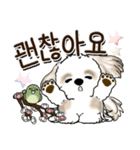 シーズー犬 『韓国語』（個別スタンプ：22）