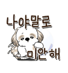シーズー犬 『韓国語』（個別スタンプ：40）