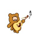 クマの日常。ギター（アコギ）弾きます。（個別スタンプ：18）