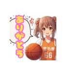 推しのアイドルバスケ部女子JKJC日常の挨拶（個別スタンプ：3）