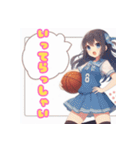 推しのアイドルバスケ部女子JKJC日常の挨拶（個別スタンプ：8）