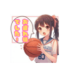 推しのアイドルバスケ部女子JKJC日常の挨拶（個別スタンプ：29）