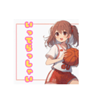 推しのアイドルバスケ部女子JKJC日常挨拶（個別スタンプ：7）
