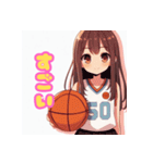 推しのアイドルバスケ部女子JKJC日常挨拶（個別スタンプ：33）
