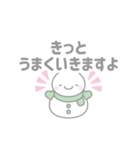 緑色スノーマン5【春・3月（敬語）】（個別スタンプ：39）