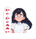 焦っている女の子（個別スタンプ：13）