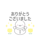 白色スノーマン5【春・3月（敬語）】（個別スタンプ：4）