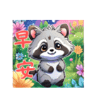 小さなアライグマの生活 Ver4 (漢字)（個別スタンプ：1）