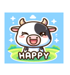 幸せな牛の感情たち（個別スタンプ：1）