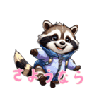 小さなアライグマの生活 Ver4 (にほんご)（個別スタンプ：28）