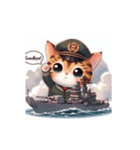 戦闘機に乗った子猫（個別スタンプ：8）